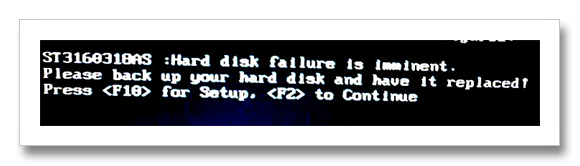 Hard Disk Failure Is Imminent