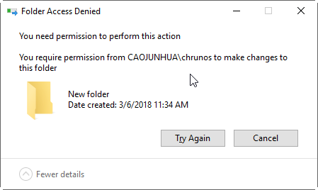 Folder Access Denied