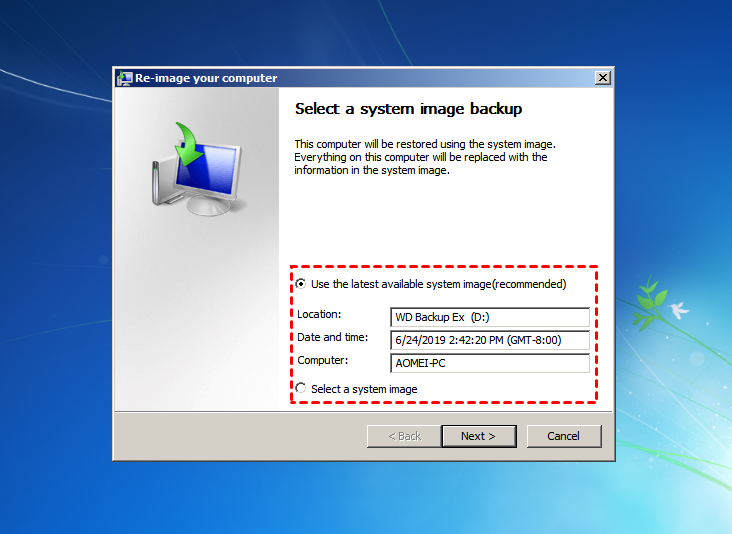 Use the Latest Available  System Image