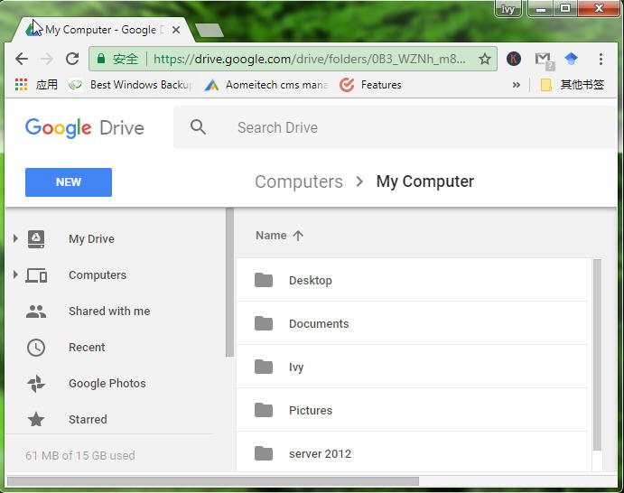 Web Version of Google Drive