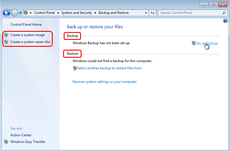 windows 7 backup to network drive
