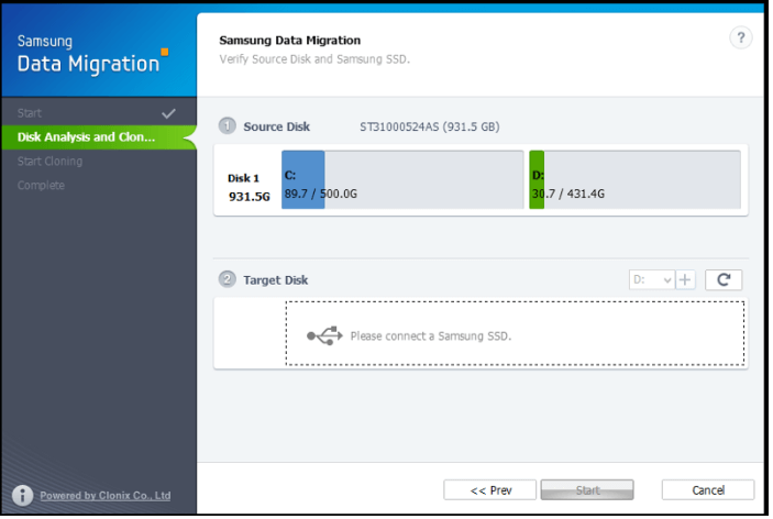 Samsung Data Migration Please a Samsung SSD