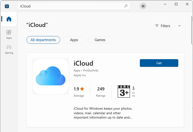 Microsoft Store iCloud 