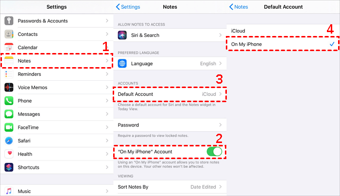 iPhone Settings Notes