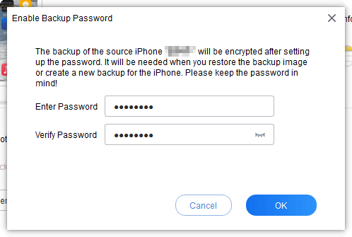 Enable Backup Password