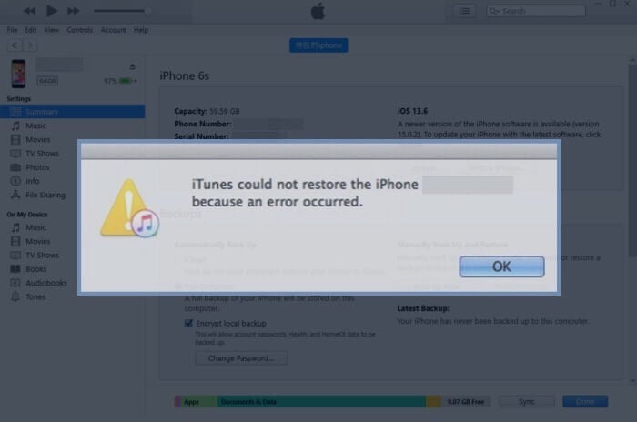 itunes-cannot-restore-iphone-from-backup