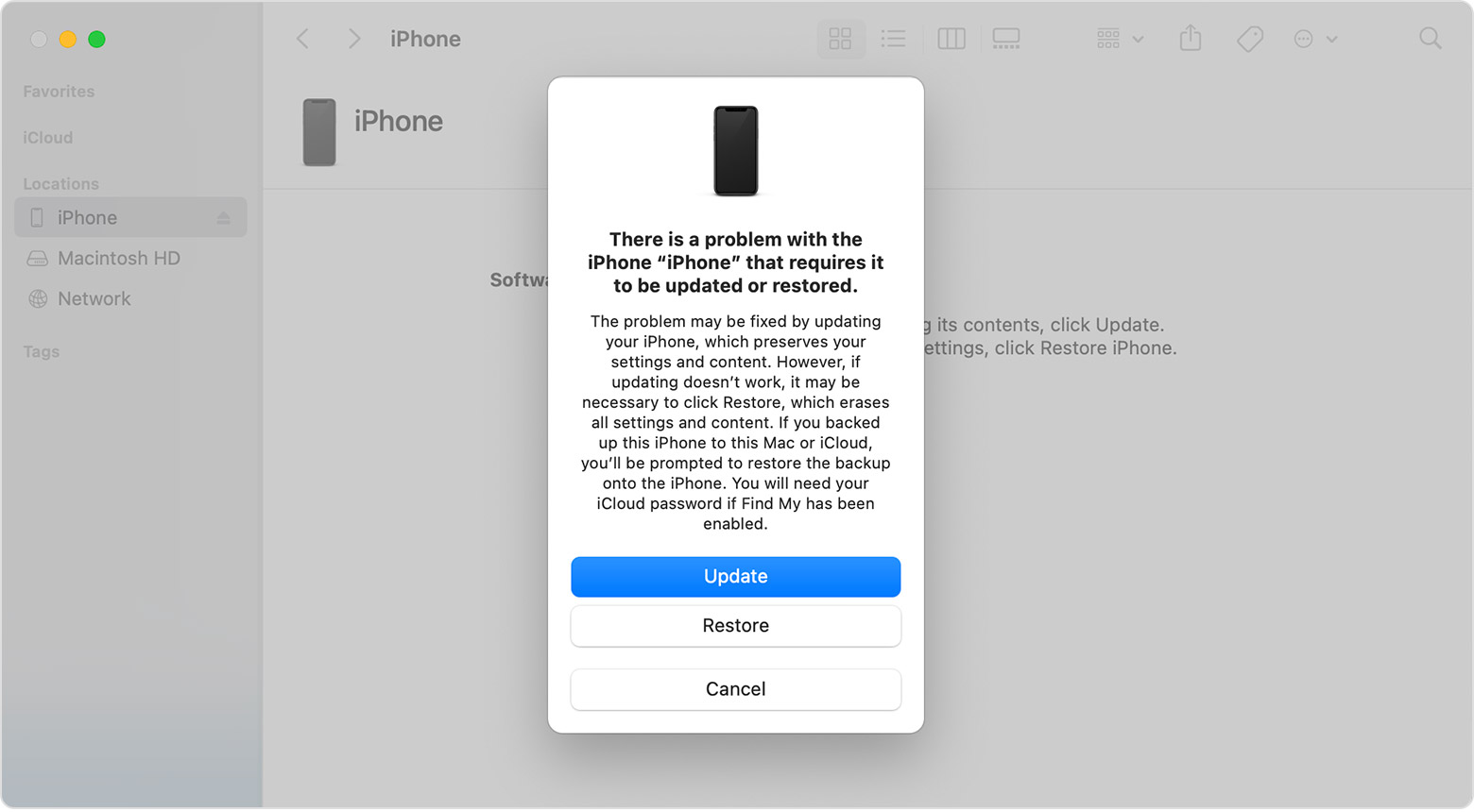 Restore Broken Screen of iPhone
