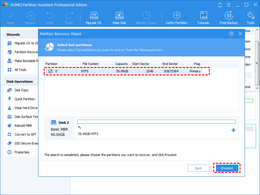 AOMEI Partition Recovery