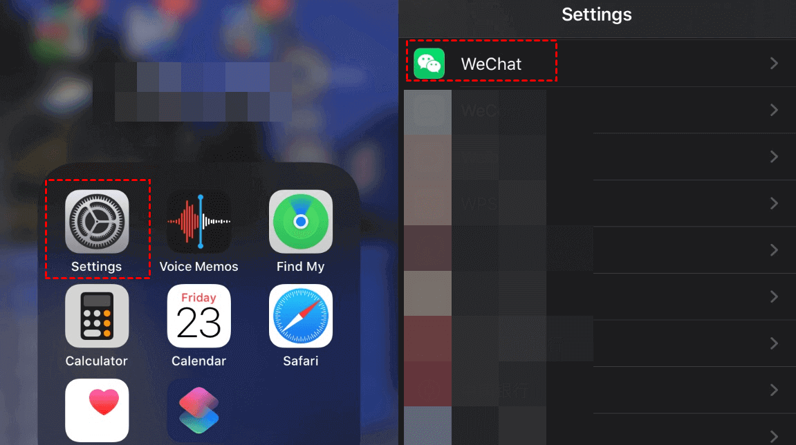 click-wechat-in-settings