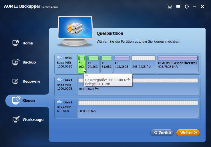EFI Partition in Windows 10/8/7 kostenlos klonen