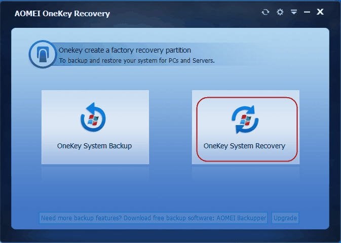 Onekey System Recovery