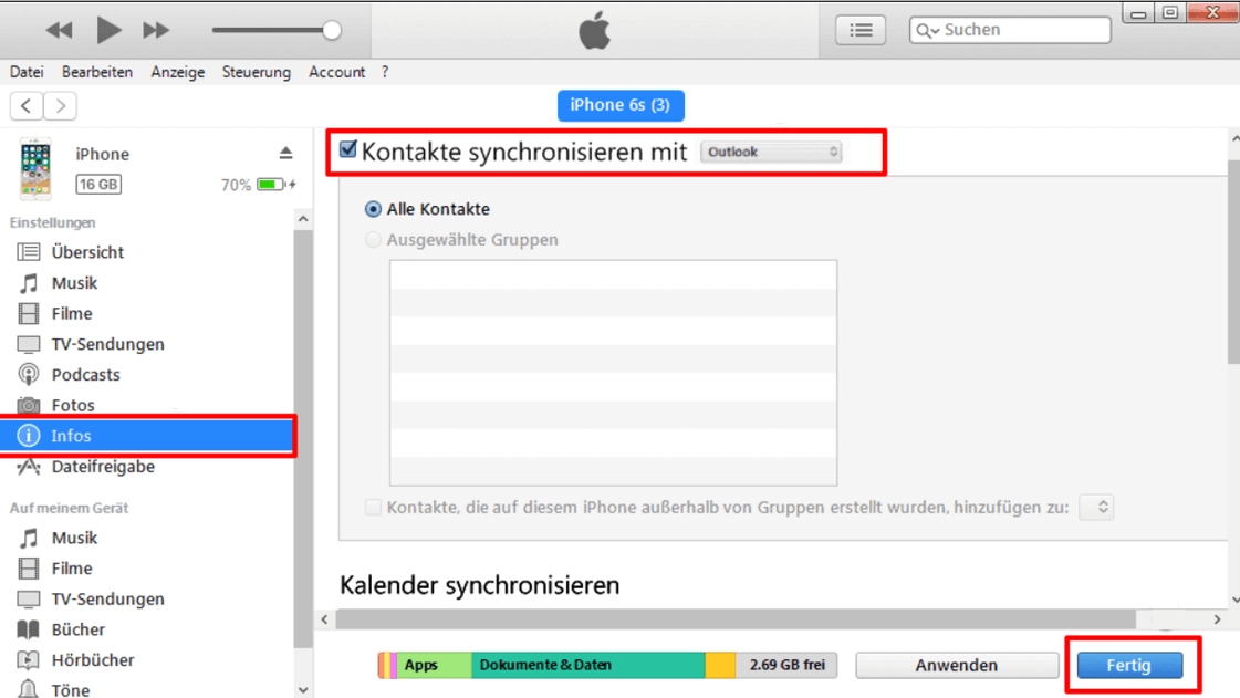 6 MethodeniPhone Kontakte in Outlook übertragen