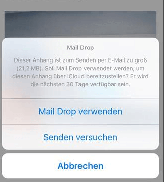 Videos per Mail Drop senden