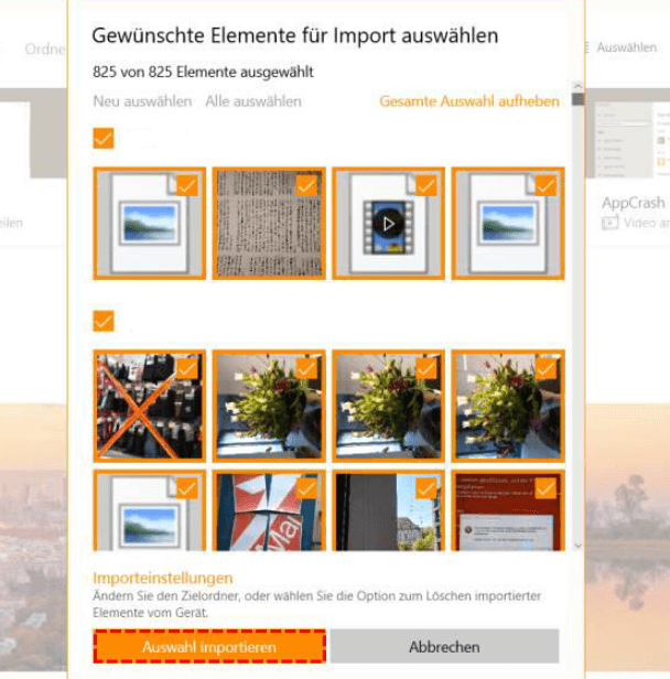 Fotos und Videos per Windows Fotos exportieren