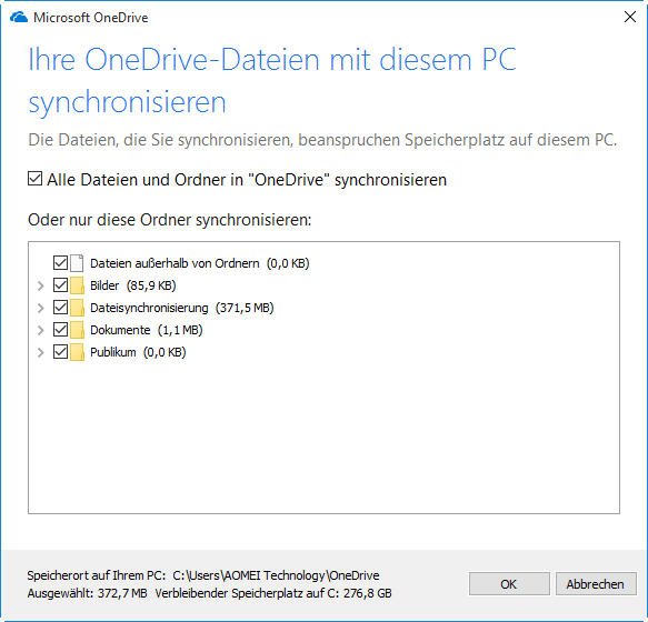 Windows 10 OneDrive verwenden