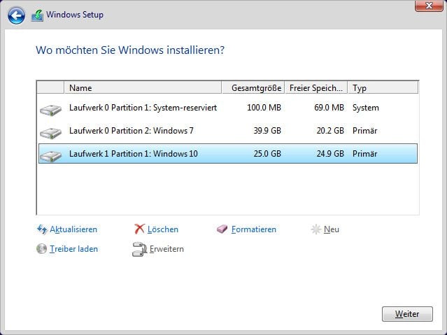 Windows 10 auf SSD installieren