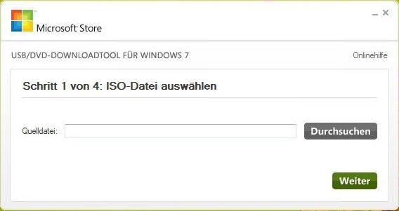 ISO-Datei auswählen