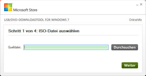 ISO-Datei wählen