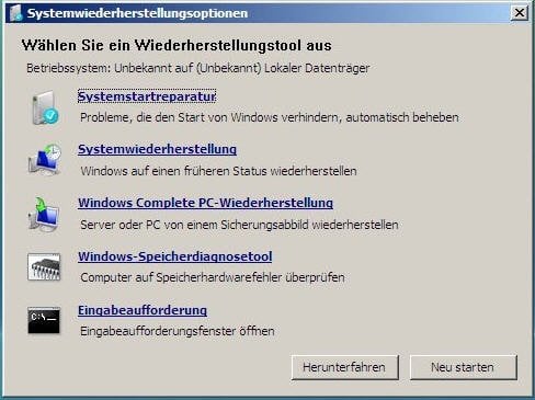 Windows Complete PC-Wiederherstellung