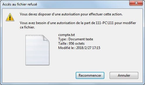 Folder Access Denied