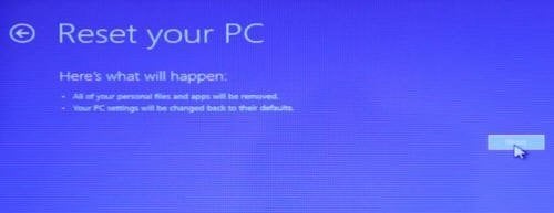Reset Your PC Warn
