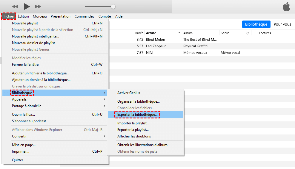 Comment copier une playlist iTunes sur la clé USB