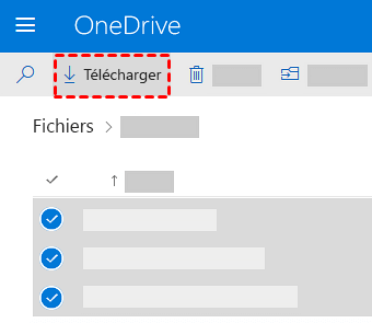 Télécharger les fichiers depuis OneDrive