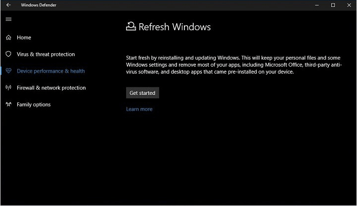 Actualiser Windows 10
