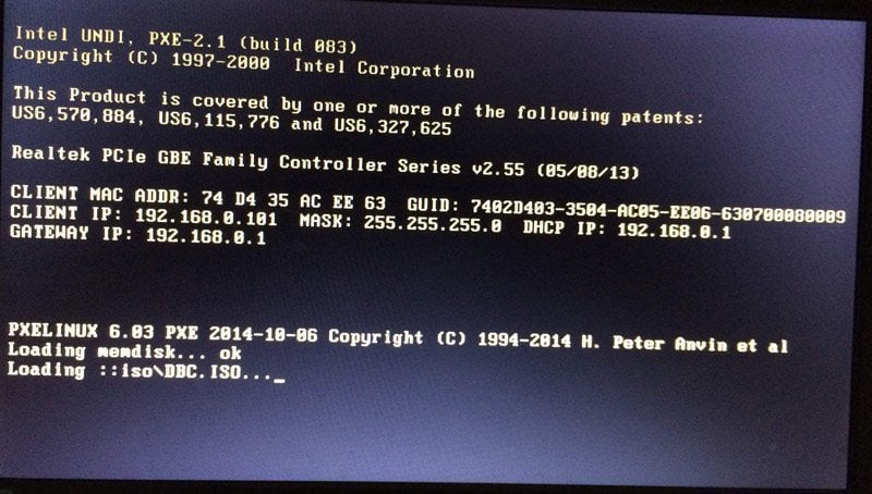 Booting Unbootable Computer via PXE