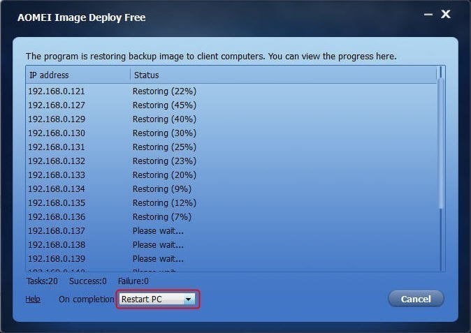Windows 10 Image Deloyment Progress
