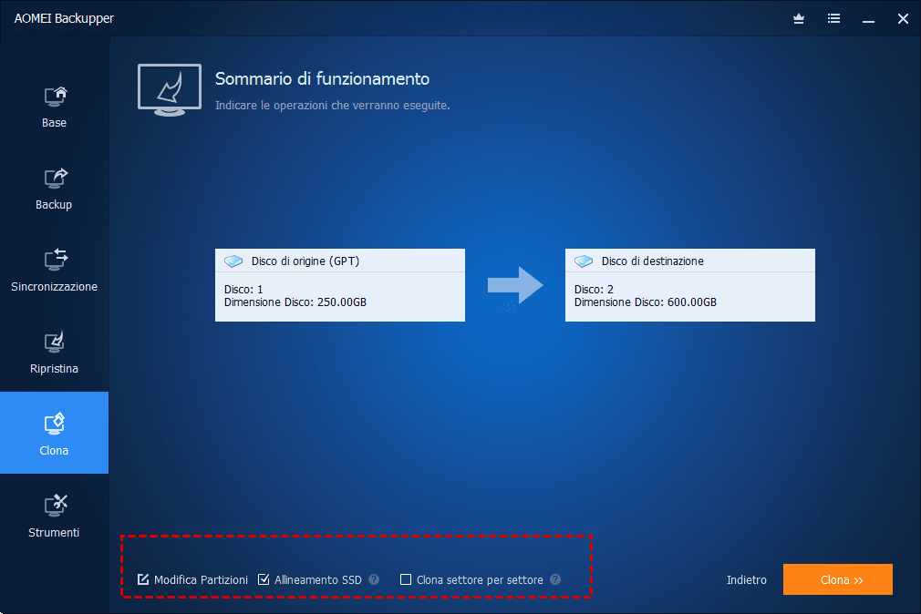 Clonare disco UEFI su SSD