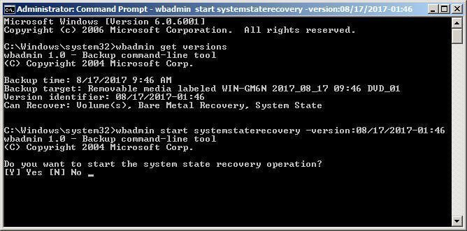 System State Recovery