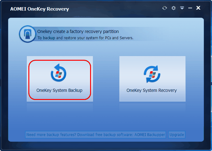 Onekey System Backup