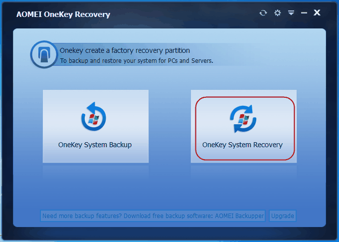 Lenovo OneKey Recovery初期バックアップから復元