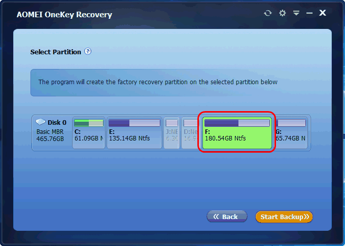 Onekey Recoveryで初期バックアップを実行する方法