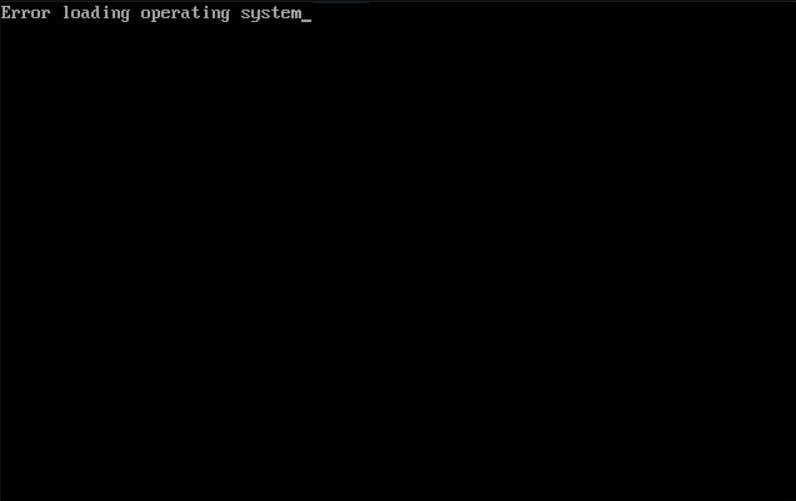 Error Loading Operating System