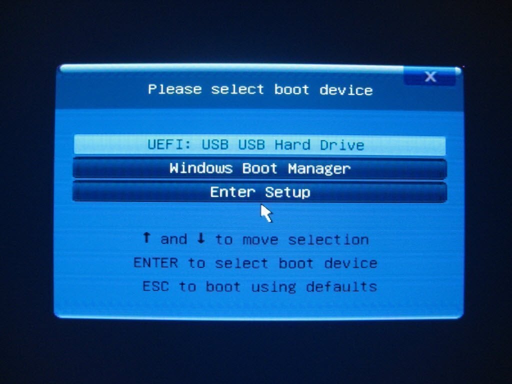 Asus Select Boot Device