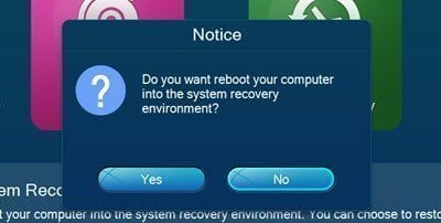 Lenovo Onekey Recovey 8.0 Reboot to Recovery Environment