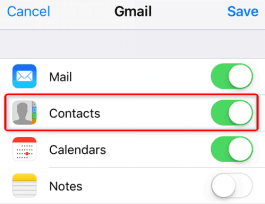 email sync contacts