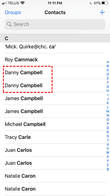 Duplicate Contacts 