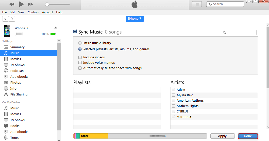 Sync Music to iPhone