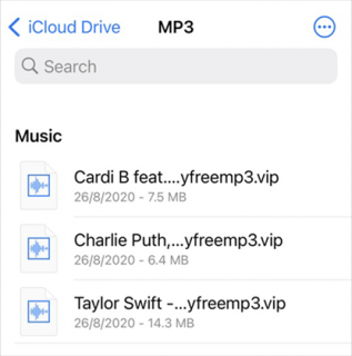 Songs in iCloud Drive