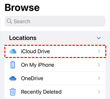 Save files to iCloud Drive