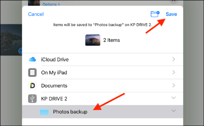 save files to external hard drive