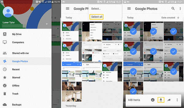 How to Download Mass Pictures from Google Photos to iPhone?