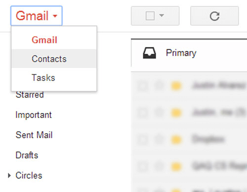 View Contacts In Gmail