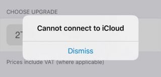 Cannot Connect To Icloud Iphone Alert