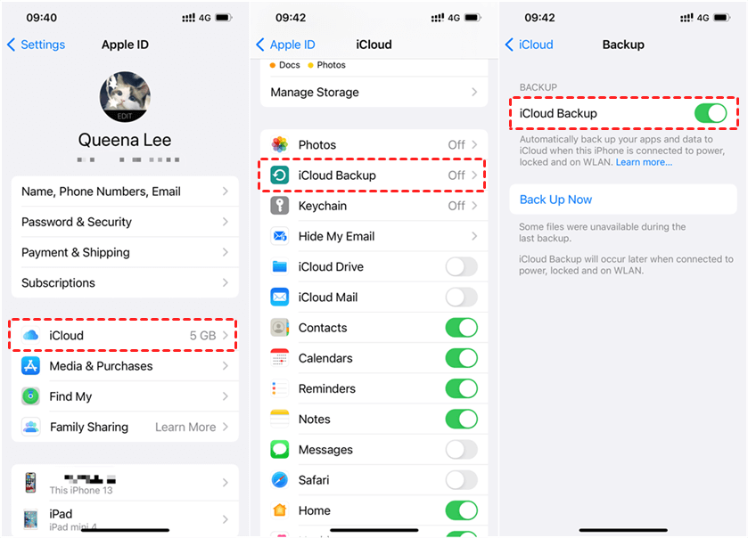 icloud how to backup iphone to icloud