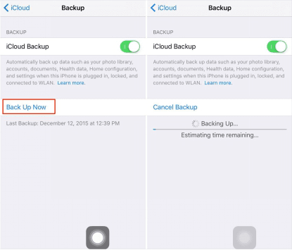 Backup iPhone Contacts to iCloud