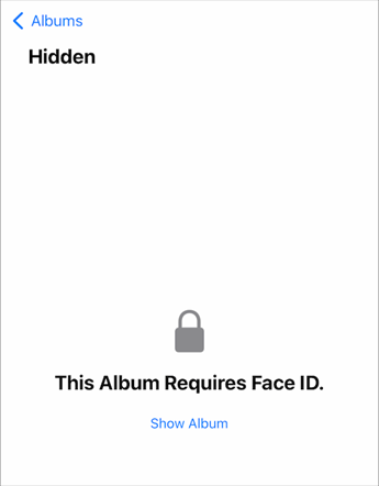 Lock Hidden Album iOS 16